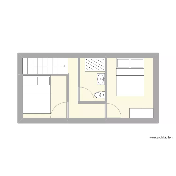 maison 2 eme. Plan de 3  et 18 m²