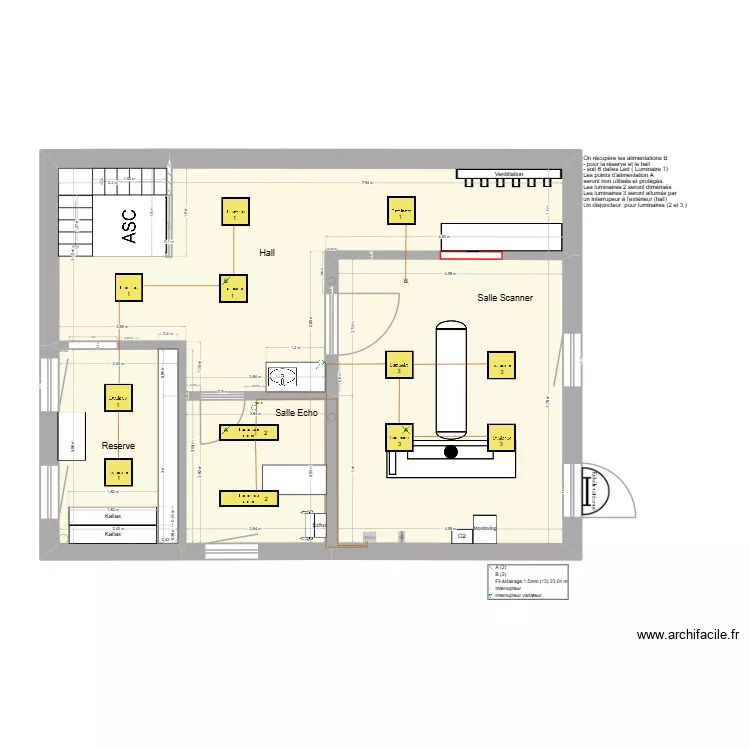 Etage Scanner Luminaire 18 mai 2026. Plan de 4 et 74 m² Etage Scanner Luminaire 18 mai 2026. Plan de 4 et 74 m²