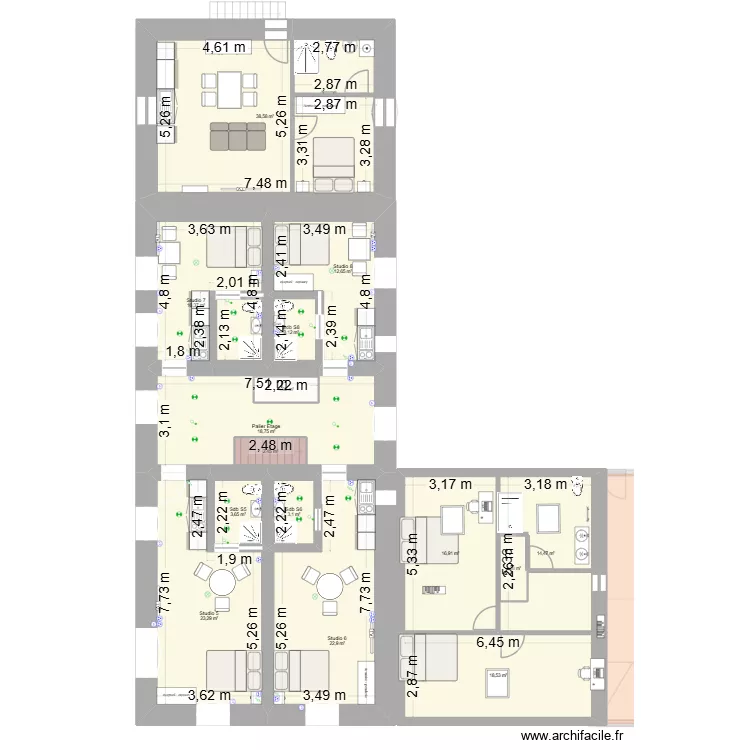 Maison Boulet RDZ 1 V3. Plan de 31 Pièces et 572 m²