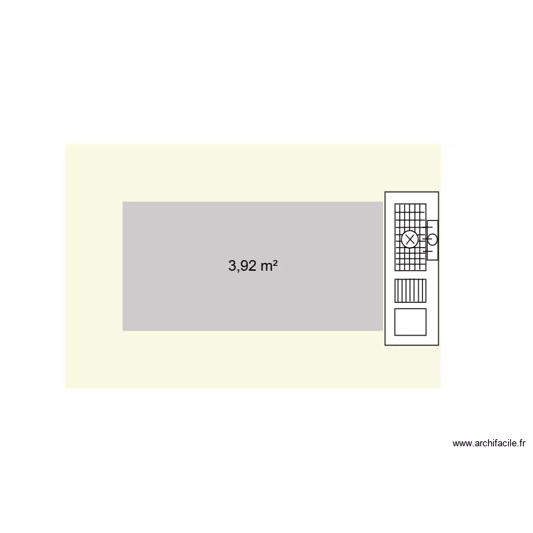 bar couvent. Plan de 1 Pièce et 4 m²