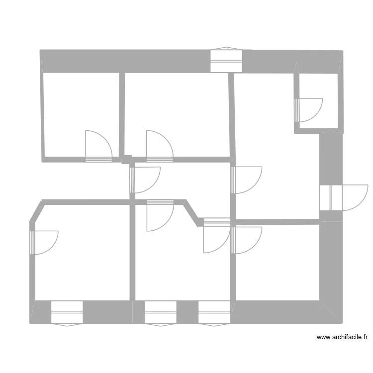 Laboratoire Monast&egrave;re de la Visitation V1 draft sans fond. Plan de 6  et 40 m²