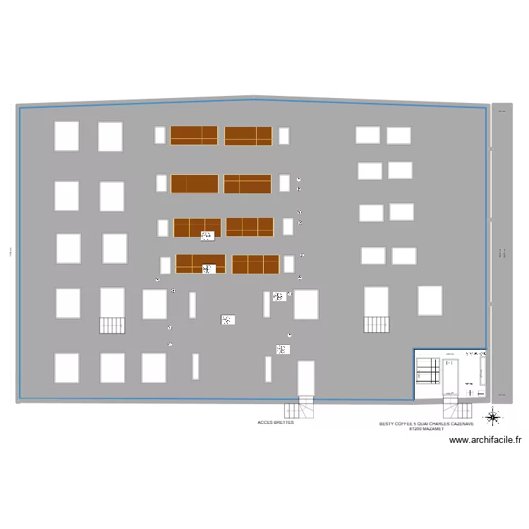 PLAN DE FACADE AVANT sud. Plan de PLAN DE FACADE AVANT sud. Plan de