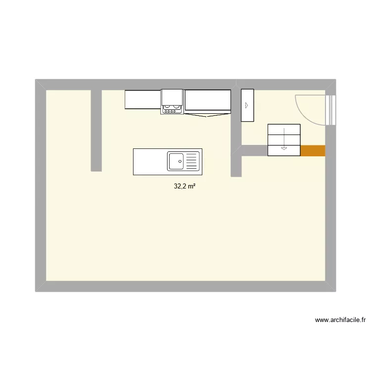 Ma maison. Plan de 1  et 32 m²