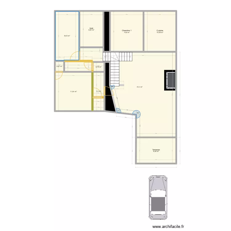 Onzillon etage projet. Plan de Onzillon etage projet. Plan de