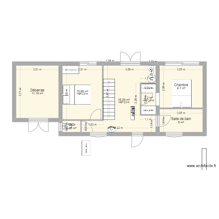 EYGLIERS - extension stockage uniquement v2. Plan de 11 pièces et 133 m2
