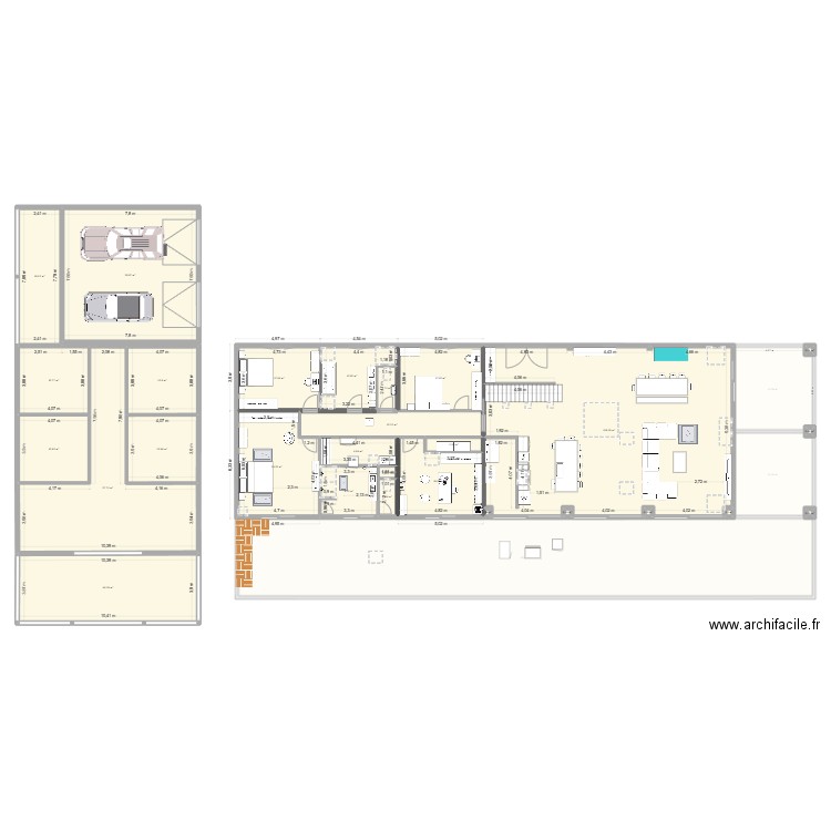 Villa Tarzan 47 Test. Plan de 66 pièces et 1331 m2