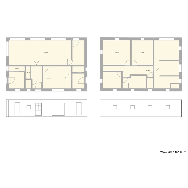 version2B. Plan de 7 pièces et 179 m2