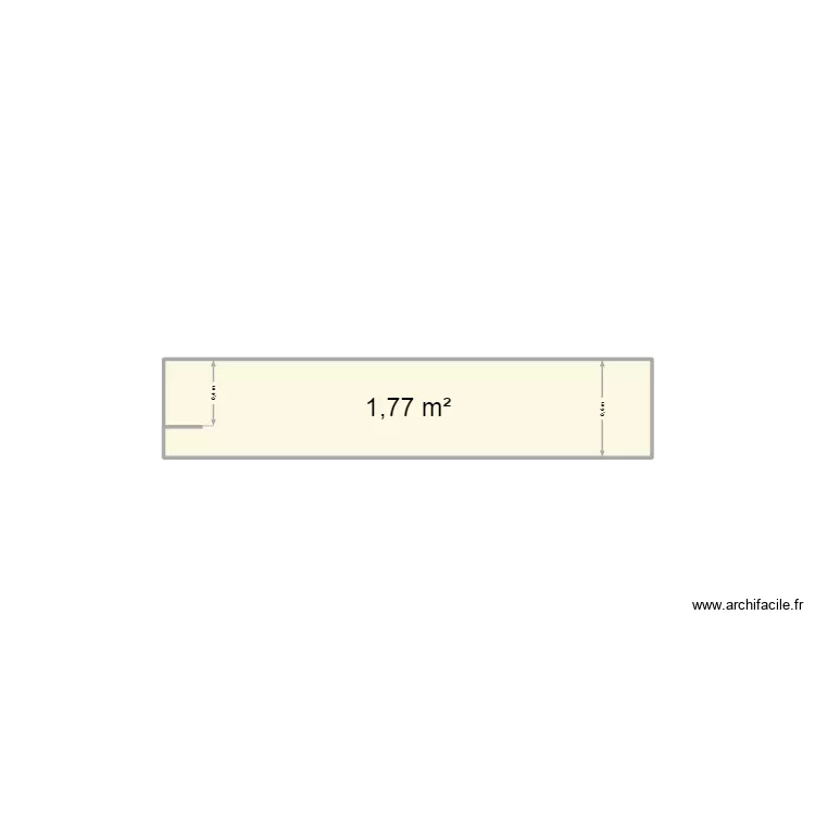 kitchen frame. Plan de 1  et 2 m²