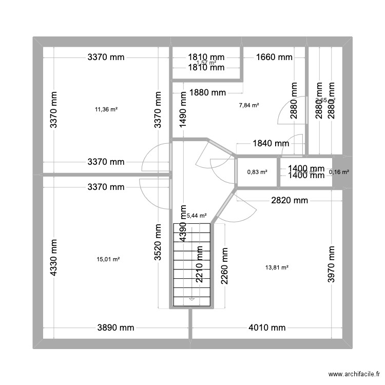 F-Husson_E2_Avant. Plan de 10 pièces et 60 m2