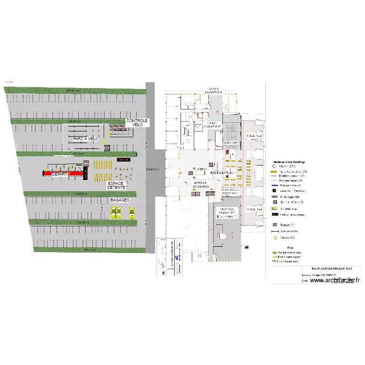 RAF25 - CLERMONT MAISON DES SPORTS. Plan de 