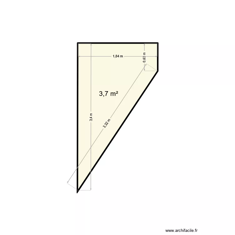FILET. Plan de 1  et 4 m²