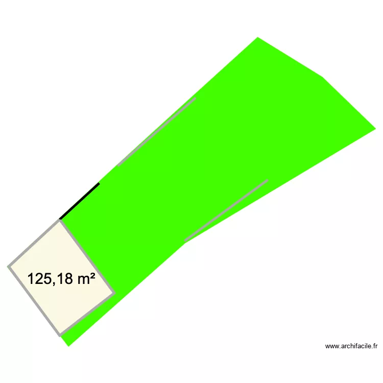 maison. Plan de 1  et 125 m²