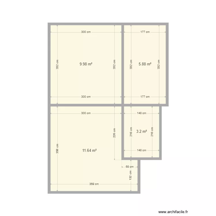 velin. Plan de 4 pièces et 31 m²