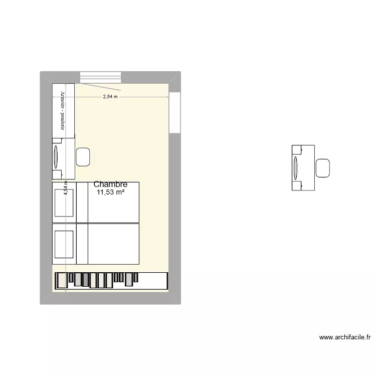chambre enfants. Plan de 1 et 12 m² chambre enfants. Plan de 1 et 12 m²