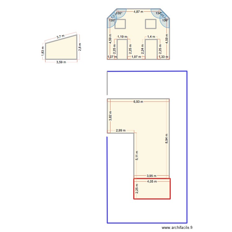 essai plan. Plan de 8 pièces et 103 m2