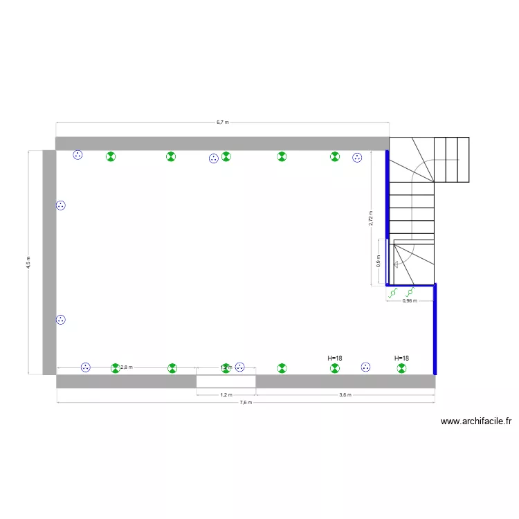 Etage espace d&eacute;tente. Plan de 