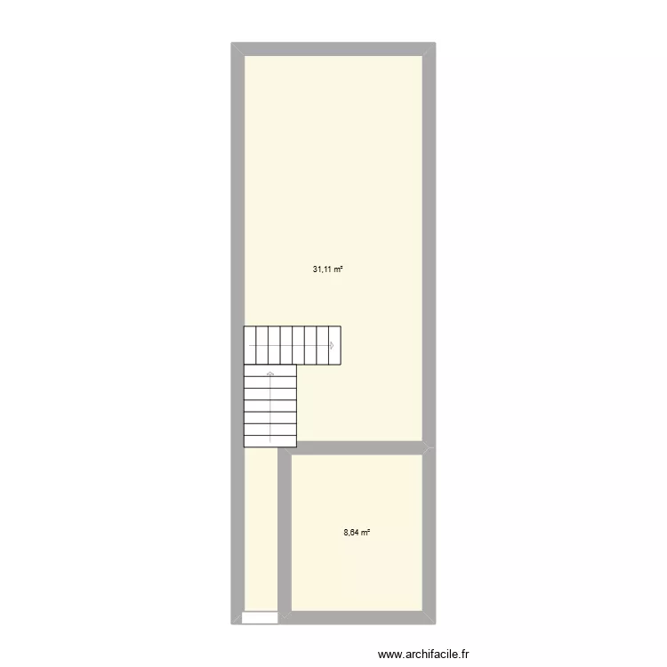 1ERE MAISON. Plan de 2  et 40 m²