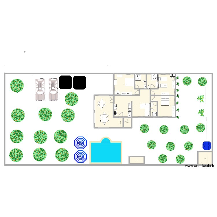 gandiol 3. Plan de 10 pièces et 164 m2