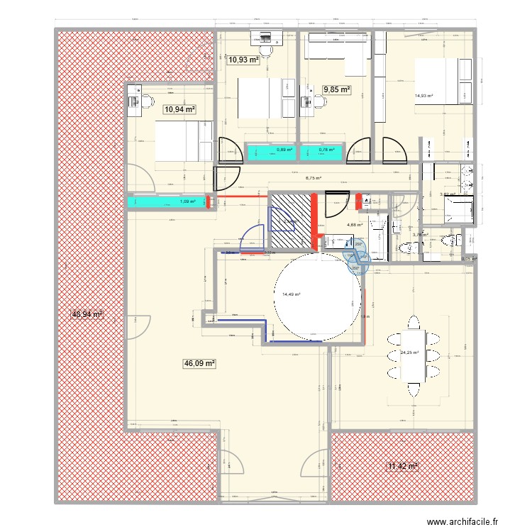 Greg13008 der des der-2. Plan de 18 pièces et 216 m2