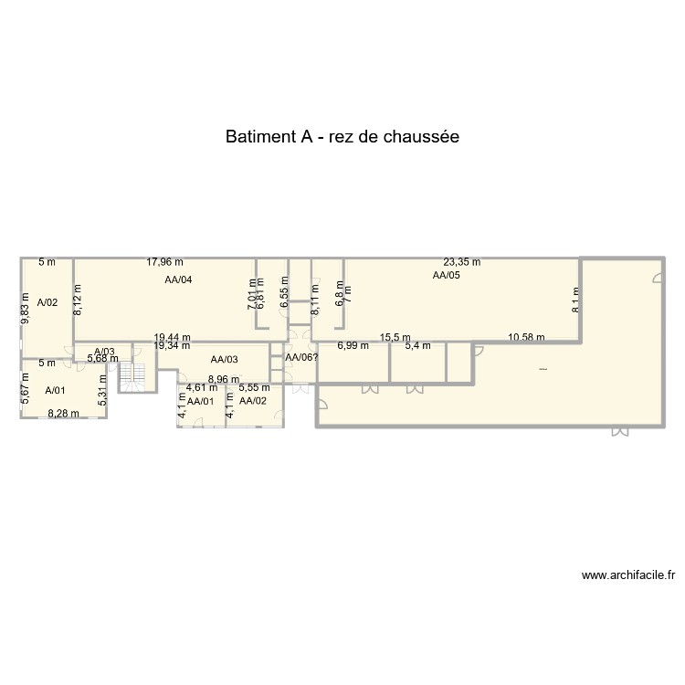 Bât A-0 ancien atelier. Plan de 0 pièce et 0 m2 Bât A-0 ancien atelier. Plan de 0 pièce et 0 m2