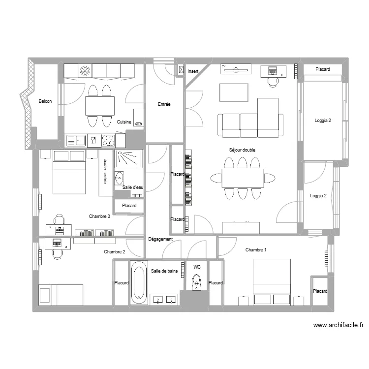 Blech meubl&eacute;. Plan de 