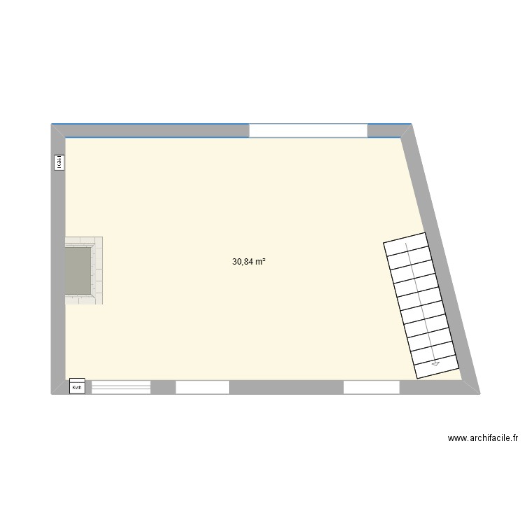 SALON / SAM. Plan de 1 pièce et 31 m2