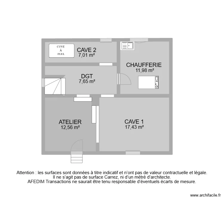 BI 29119. Plan de 29  et 228 m²