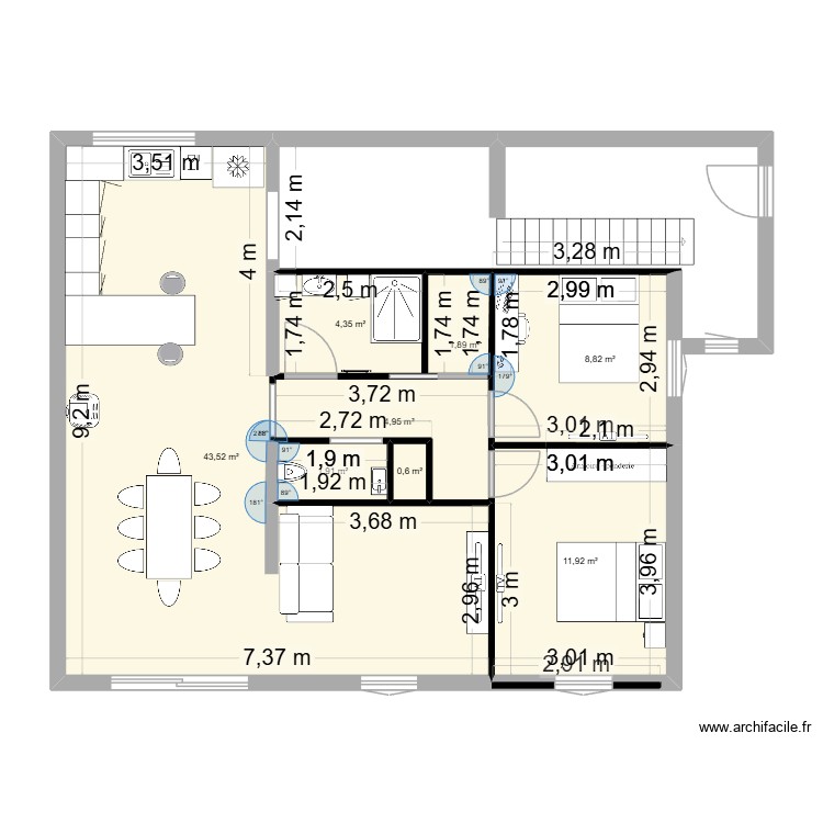 R&eacute;novation Moussac. Plan de 0 pièce et 0 m2