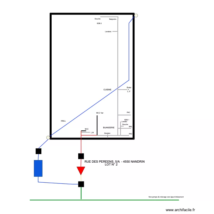 péréens lot2. Plan de 1 Pièce et 53 m² péréens lot2. Plan de 1 Pièce et 53 m²
