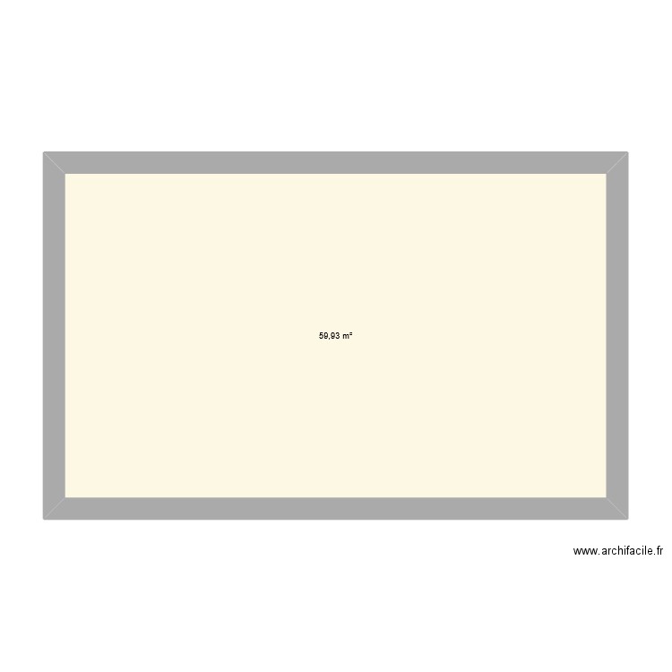 25-09-30 LZ - 2nd floor - 10x6m inside. Plan de 1 pièce et 60 m2