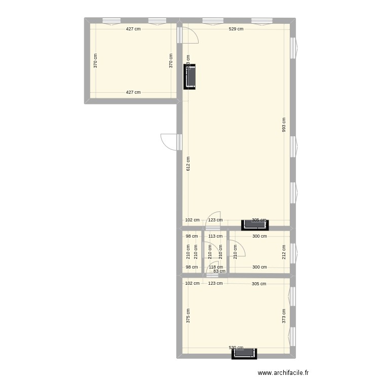 apartement2. Plan de 6 pièces et 99 m2