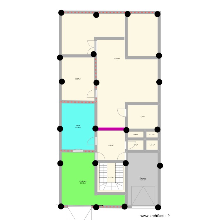 plan maison. Plan de 12 pièces et 180 m2