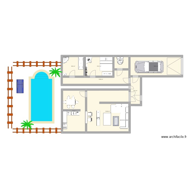 leo. Plan de 8 pièces et 108 m2