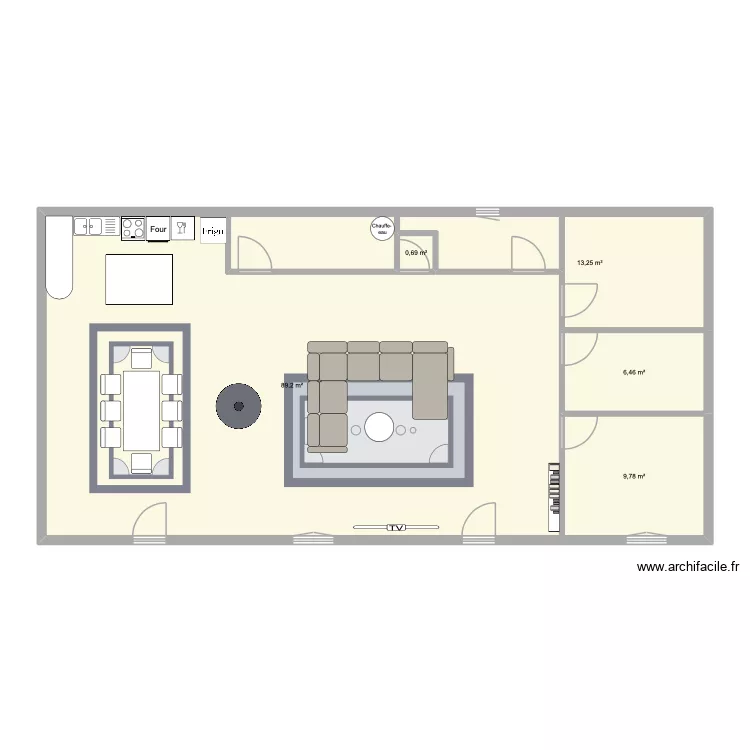 FOUQUELIERES. Plan de 5 Pièces et 119 m² FOUQUELIERES. Plan de 5 Pièces et 119 m²