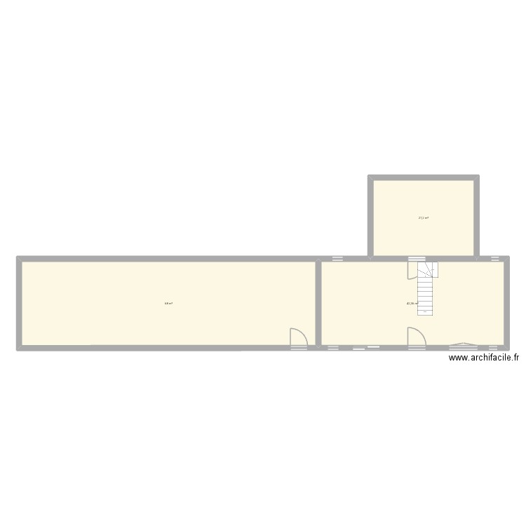 pen. Plan de 3 pièces et 132 m2