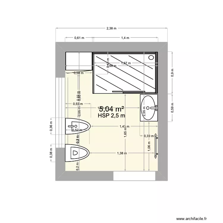 Fantasia / V4 - OK. Plan de 1 Pièce et 5 m²