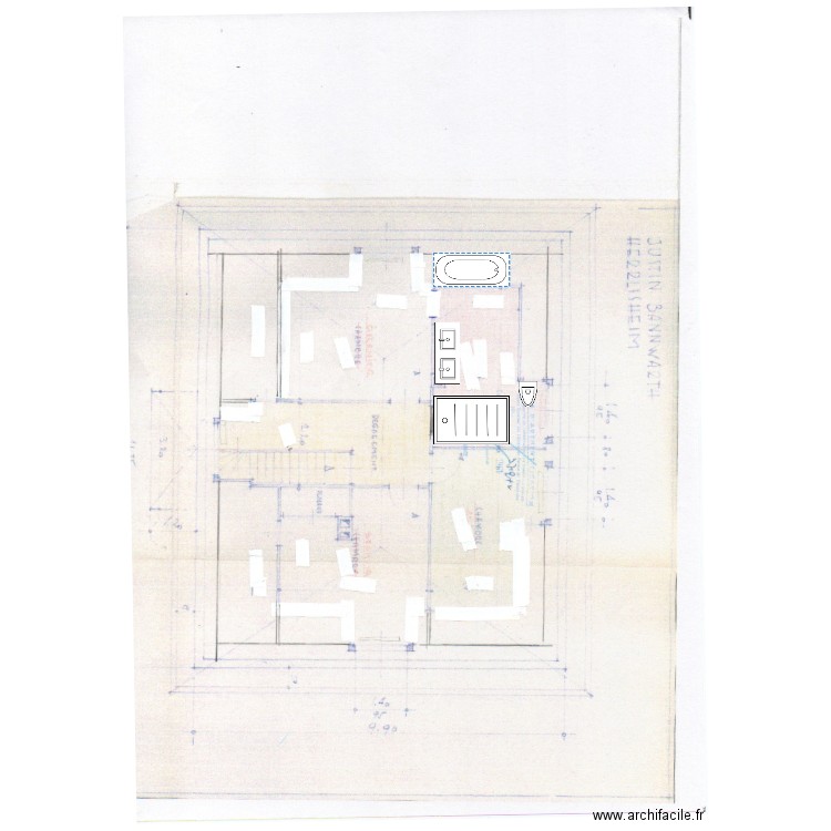 Etage corrigé. Plan de 0 pièce et 0 m2