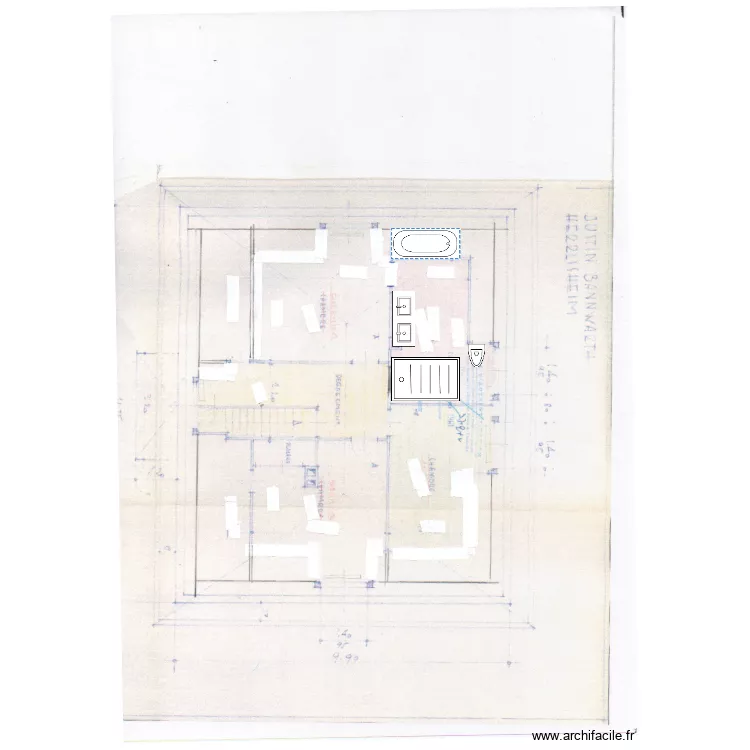 Etage corrig&eacute;. Plan de 