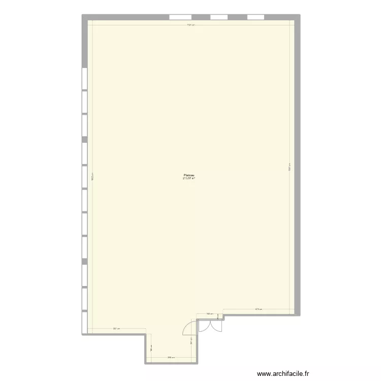 Plateau bureau EDL. Plan de 