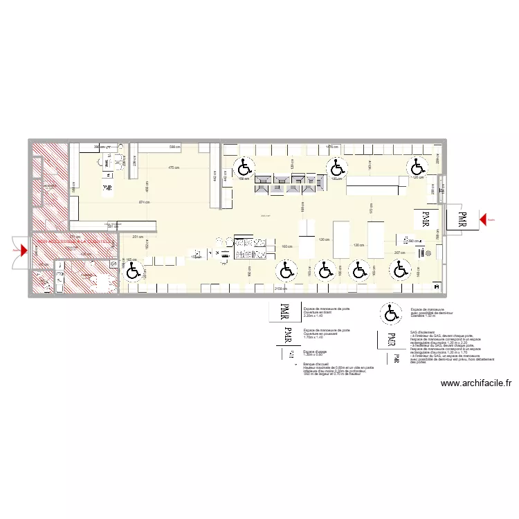 Plan 2D CDC Magasin BELONG Final - Norme Handicapée. Plan de Plan 2D CDC Magasin BELONG Final - Norme Handicapée. Plan de