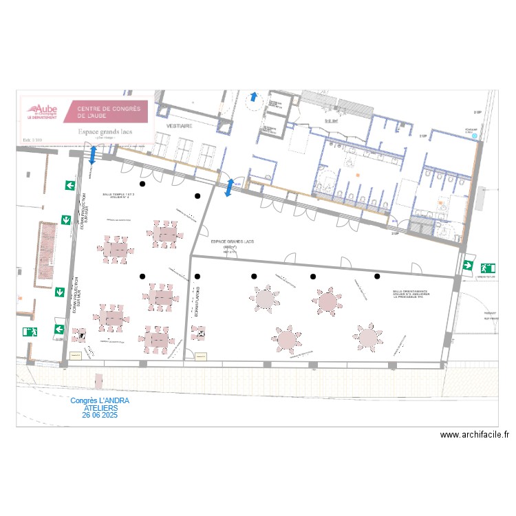 GRANDS LACS Congrès L'ANDRA   ATELIERS  26 06 2025 FOND LEGER. Plan de 0 pièce et 0 m2