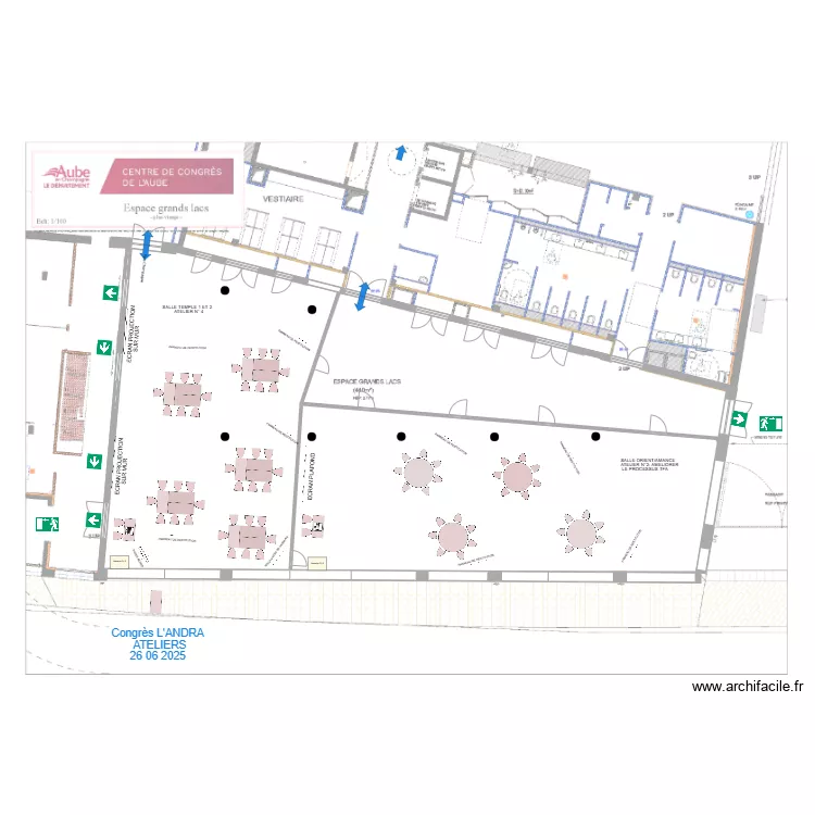 GRANDS LACS Congr&egrave;s L'ANDRA   ATELIERS  26 06 2025 FOND LEGER. Plan de 