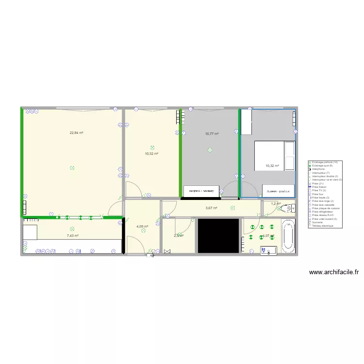 appt clos de la motte. Plan de 
