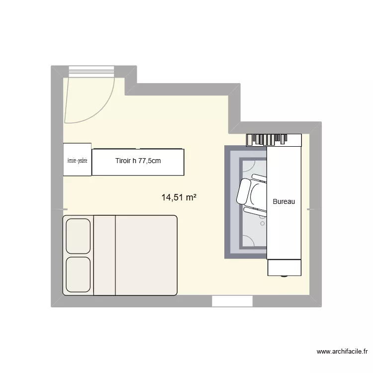 chambre. Plan de 1 et 15 m² chambre. Plan de 1 et 15 m²
