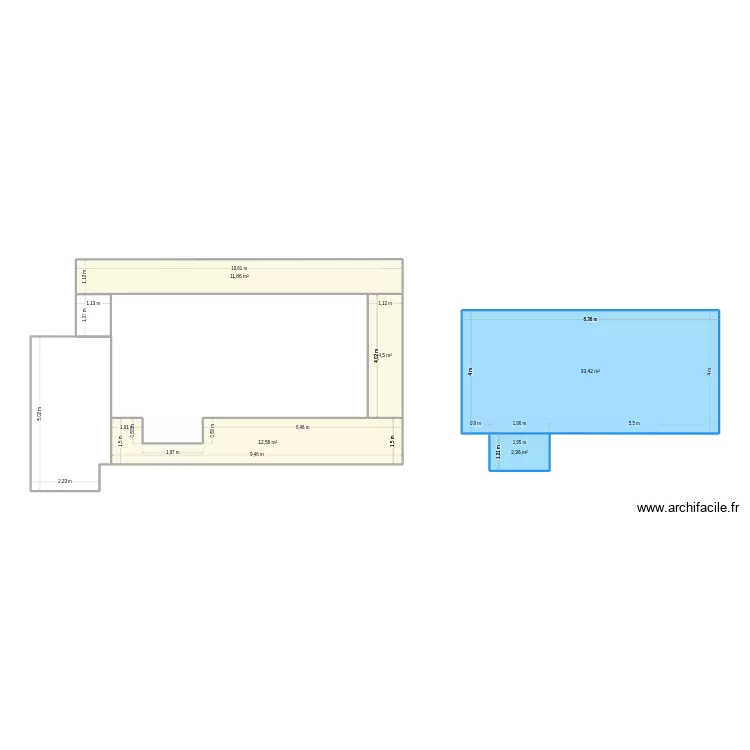 Terrasse ter. Plan de 5  et 65 m²