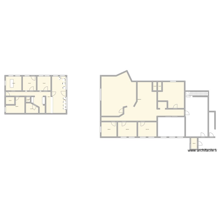 SPS. Plan de 15 pièces et 234 m2