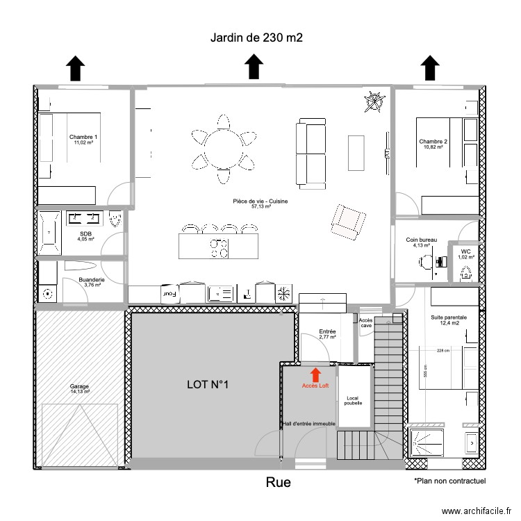 MONTCHAT RDC AMENAGEMENT 3. Plan de 11 pièces et 140 m2