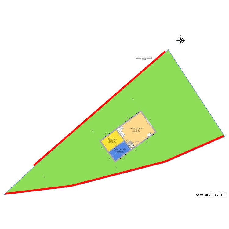 plan construction archifacile. Plan de 9 pièces et 170 m2