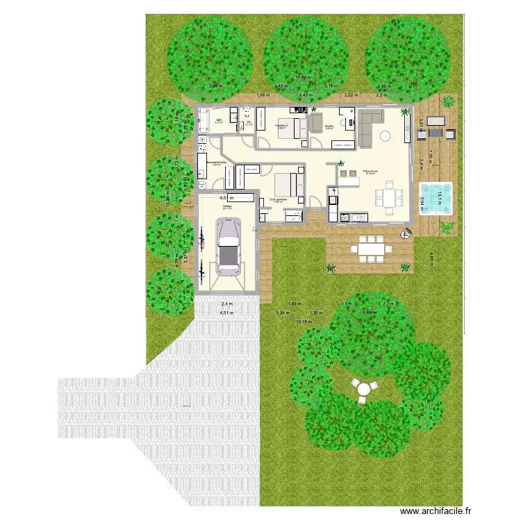 Maison. Plan de 8 Pièces et 128 m² Maison. Plan de 8 Pièces et 128 m²