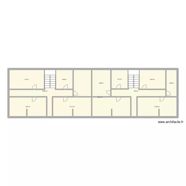b&acirc;timent 032. Plan de 12  et 102 m²